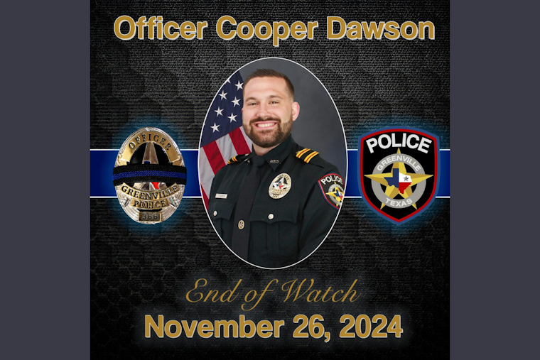 Greenville and Mesquite Police Departments Unite in Mourning the Loss of Officer Cooper Dawson