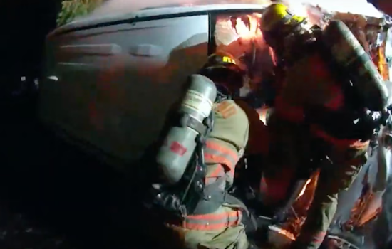 Heroic Rescue in Southeast Portland: Firefighters Save Woman from Burning Car After Crash