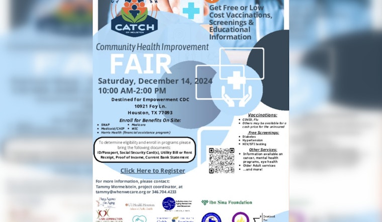 Houston Health Department Hosts Final 2024 Community Health Fair to Boost Access for Uninsured Residents