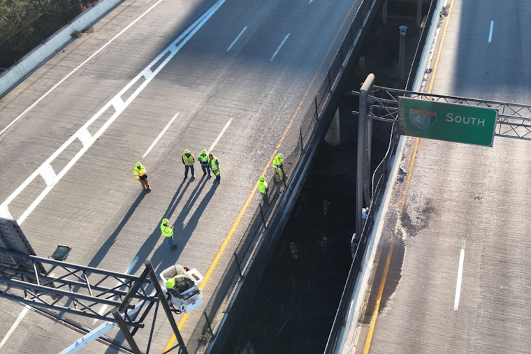 Interstate 471 Closed Southbound After Mysterious Fire Near Daniel Carter Beard Bridge in Cincinnati