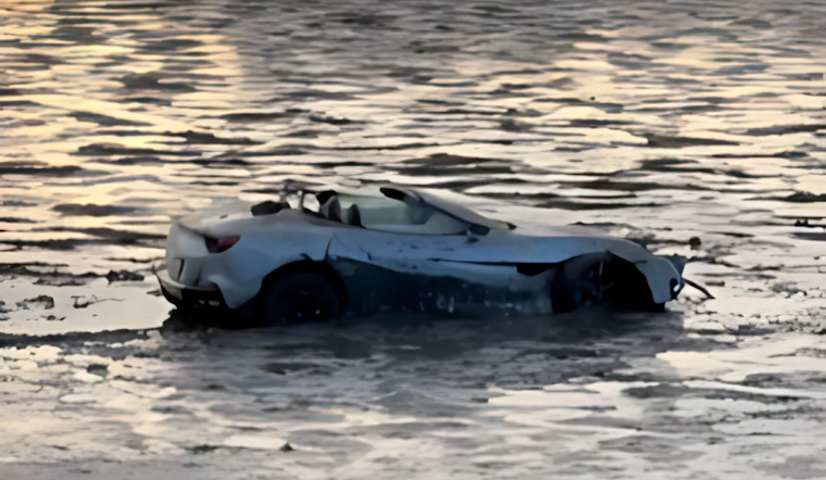 Intoxicated Driver's Ferrari Takes Unplanned Dive into Richardson Bay Near Mill Valley