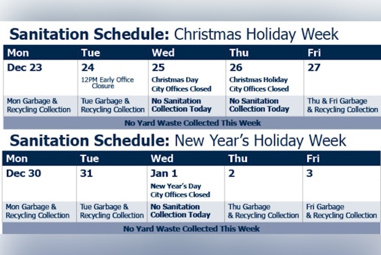 Jacksonville Announces Holiday Closures, City Services Schedule and Public Transit Adjustments for the Festive Season