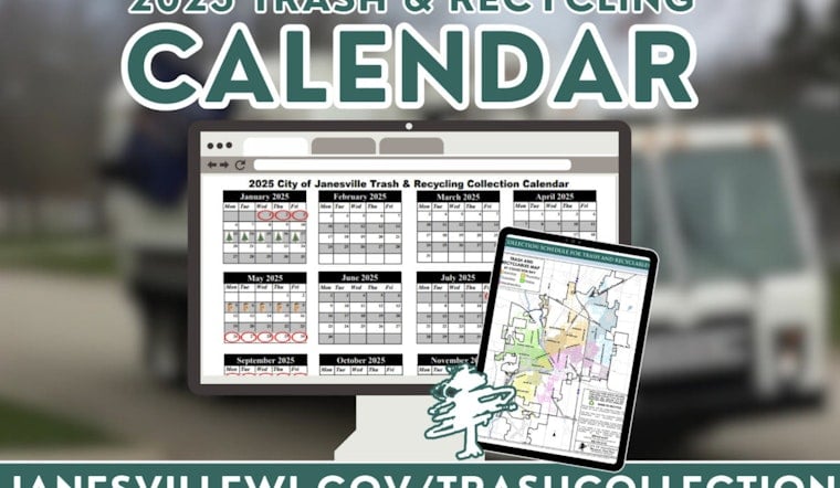 Janesville Releases 2025 Waste Management Calendar with Updated Trash and Recycling Schedule