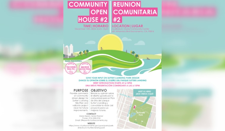 Join the Discussion, Sacramento Invites Local Input for Sutter’s Landing Park Redesign on December 12