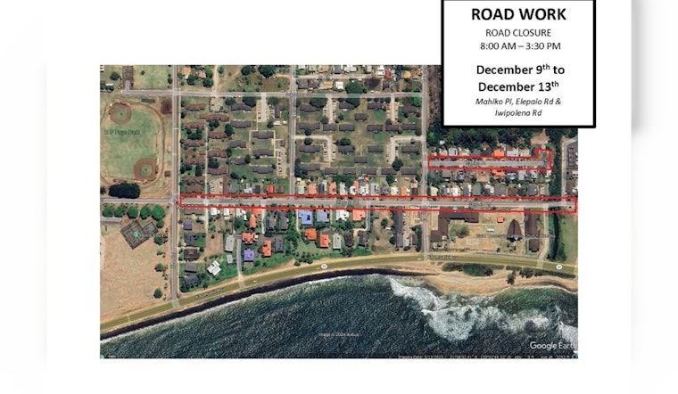 Kauai's Kekaha Neighborhood Braces for Week-Long Road Resurfacing and Partial Closures