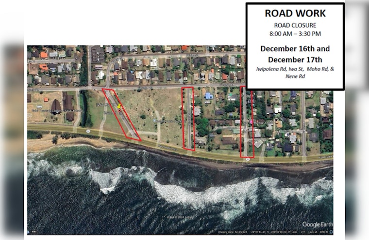 Kekaha Traffic Alert, Road Closures Scheduled for Dec. 16-17 for Resurfacing Projects