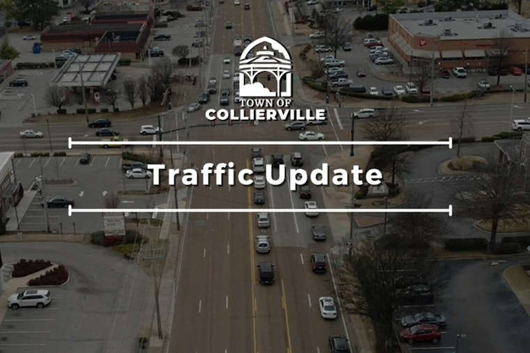 Lane Closure on Poplar Avenue in Collierville for Gas Line Repairs