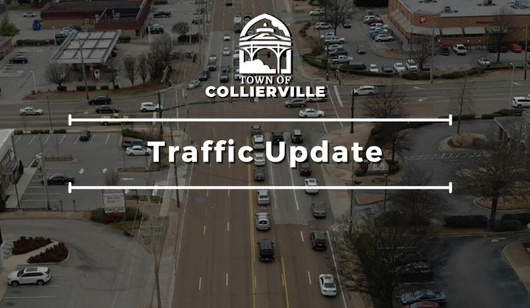 Lane Closure on Poplar Avenue in Collierville for Gas Line Repairs