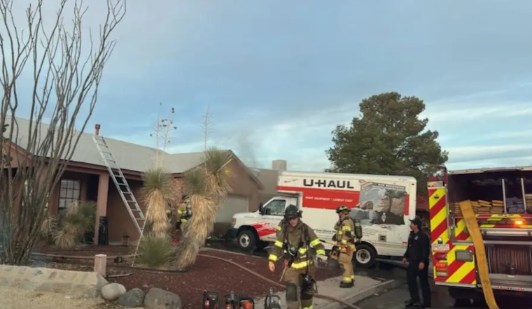 Las Cruces Fire Department Extinguishes Attic Fire on Crystal Place, Residents Displaced and One Firefighter Injured