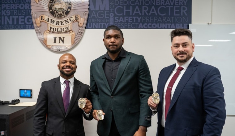 Lawrence Police Department Welcomes Three New Officers and Celebrates Promotion in Public Safety Boost