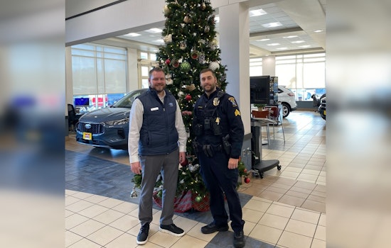 Luther North Country Ford Donates $4,000 to Coon Rapids Police 'Shop with a Cop' Program