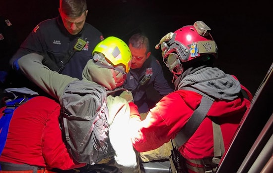 LVMPDSAR Helicopter Team Executes Daring Mountain Rescue of Injured Hiker in Wallace Canyon