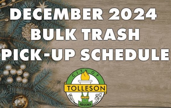 Tolleson Announces December 2024 Bulk Trash Pick Up Schedule as Residents Prepare for Year End Clutter Clear Out