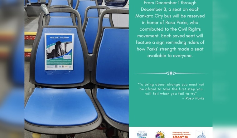 Mankato Honors Rosa Parks with Reserved Bus Seats to Inspire Reflection and Dialogue on Equality