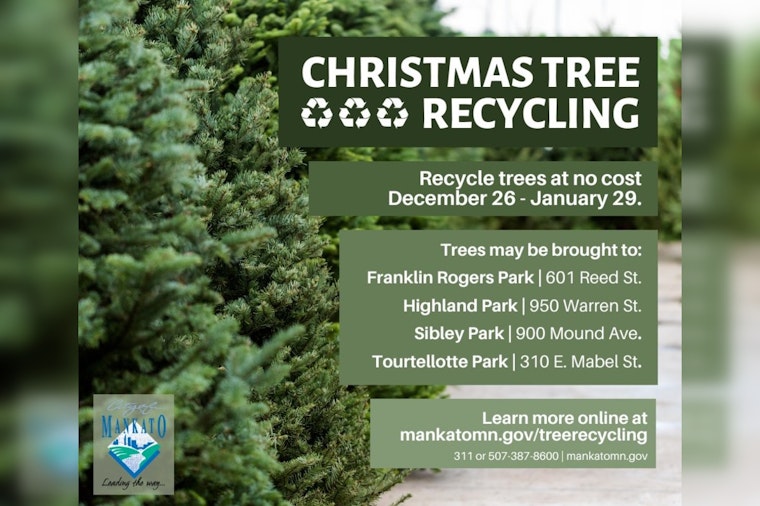 Mankato Offers Eco-Friendly Christmas Tree Recycling at Four Local Parks Until Jan 29