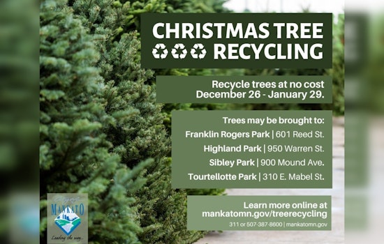 Mankato Offers Eco-Friendly Christmas Tree Recycling at Four Local Parks Until Jan 29