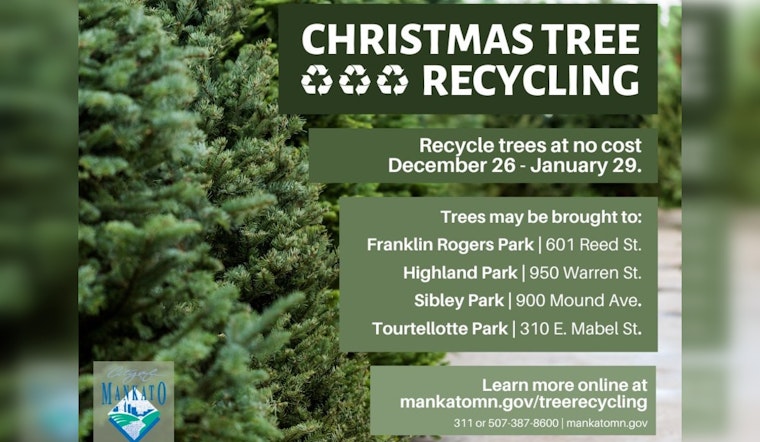 Mankato Offers Eco-Friendly Christmas Tree Recycling at Four Local Parks Until Jan 29