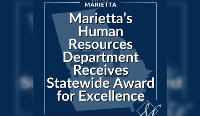 Marietta's HR Department Wins Prestigious Large City Agency Award of Excellence from Georgia Association