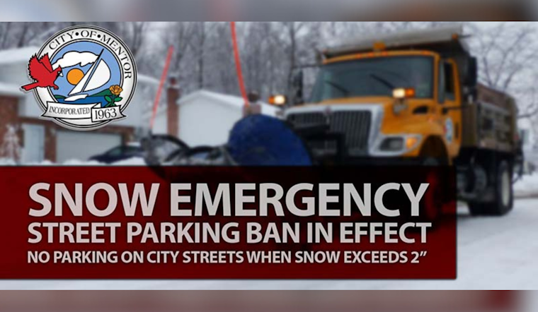 Mentor Lifts Snow Emergency and Parking Ban: City Navigates Wintry Challenges with Tactical Snow Removal