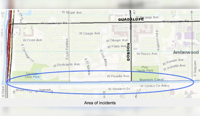 Mesa Police Seek Suspect Accused of Groping and Indecent Exposure Along Western Canal