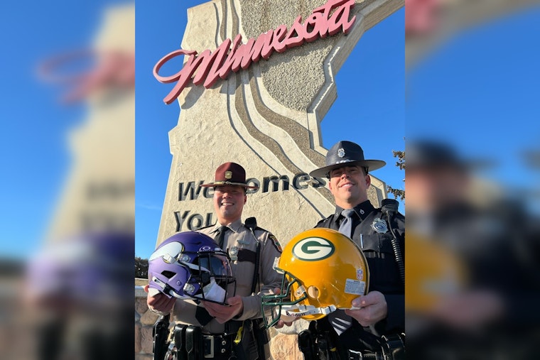 Minnesota State Patrol Advocates Safe Driving on Game Day with a Touch of Team Spirit