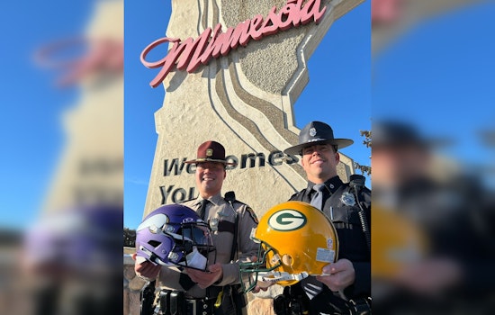 Minnesota State Patrol Advocates Safe Driving on Game Day with a Touch of Team Spirit