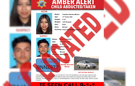 Missing San Jose Teen Found Safe, AMBER Alert Deactivated as Search for Suspect Continues