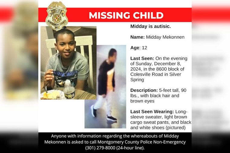 Montgomery County Breathes Sigh of Relief as Missing 12-Year-Old Midday Mekonnen Found Unharmed
