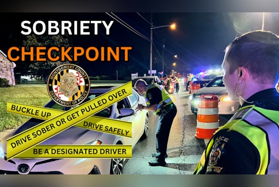 Montgomery County Police to Conduct DUI Checkpoint This Saturday in Undisclosed Location