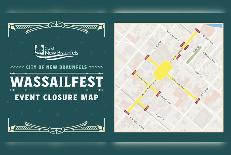 New Braunfels to Celebrate Annual Wassailfest with Downtown Road Closures on December 5