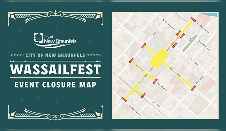 New Braunfels to Celebrate Annual Wassailfest with Downtown Road Closures on December 5