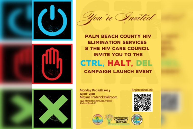 New CTRL HALT DEL Campaign Aims to End HIV Stigma and Spread in Palm Beach County