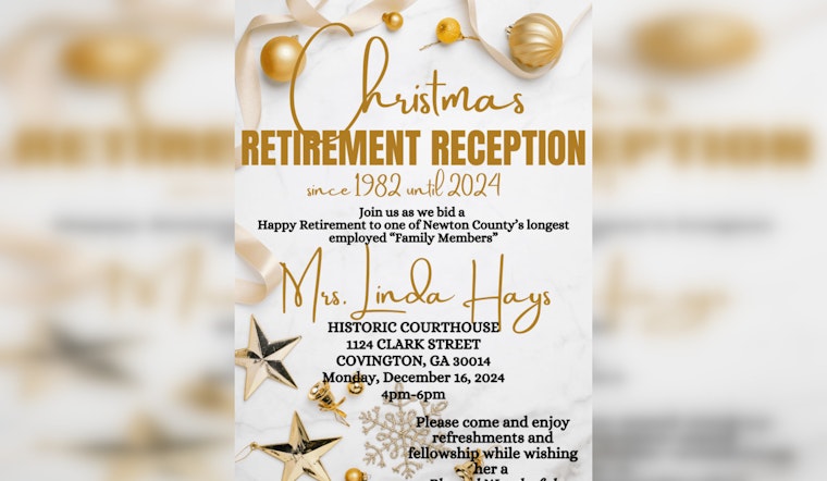 Newton County to Honor Superior Court Clerk Linda Hays with Retirement Celebration After 42 Years of Service