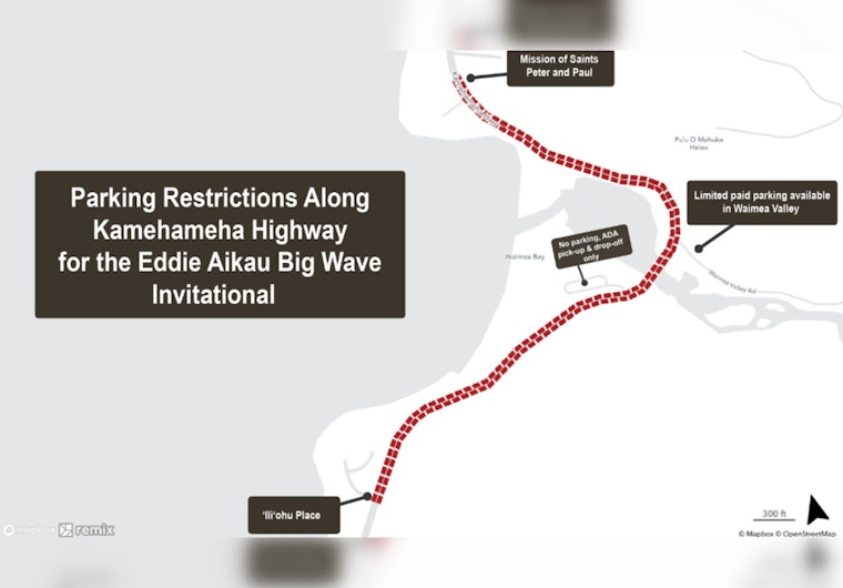 North Shore Braces for Eddie Aikau Big Wave Invitational with Strict Parking Rules on Kamehameha Highway