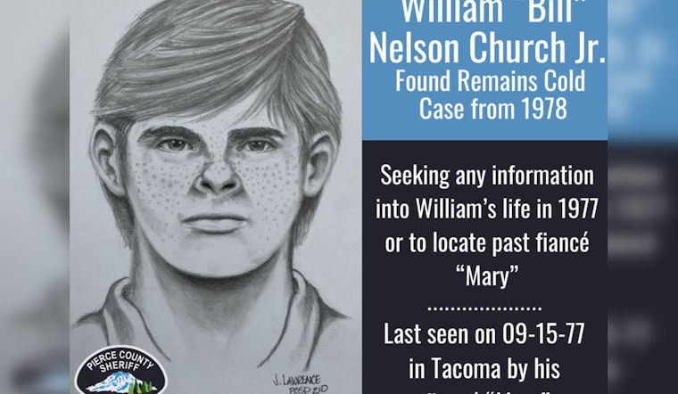 Pierce County Detectives Seek Public's Aid in 1978 William Church Homicide Cold Case