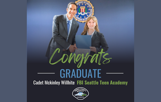 Pierce County Sheriff Cadet Mckinley Willhite Completes Prestigious Seattle Teen FBI Academy