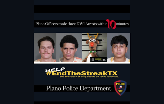 Plano Police Crack Down on DUI: 3 Arrested in 10 Minutes During Impaired Driving Prevention Month