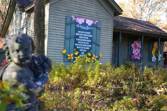 Poetry Meets Street Art, Germantown's Oaklawn Gardens Hosts Jenni Proctor's "Bathed in Elegance" Installation