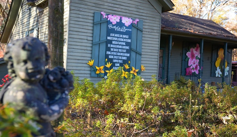 Poetry Meets Street Art, Germantown's Oaklawn Gardens Hosts Jenni Proctor's "Bathed in Elegance" Installation