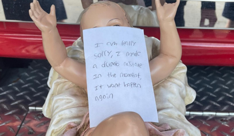 Remorseful Thief Returns Stolen Baby Jesus Figurine to Fort Collins Nativity Scene With Apology Note