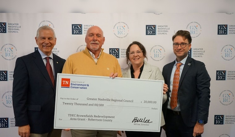 Robertson County Receives $20,000 Grant for Brownfield Redevelopment from TDEC
