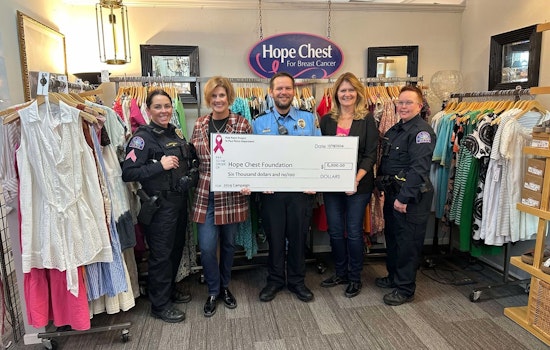 Saint Paul Police Department Donates $6,000 to Breast Cancer Support Through Pink Patch Project