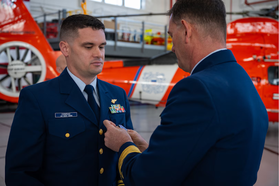 San Francisco Coast Guard Aviator Awarded Distinguished Flying Cross for Valor in Yolo County Rescue