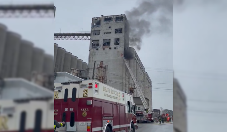 VIDEO: San Francisco Firefighters Extinguish Blaze at Abandoned Grain Silo on Amador Street