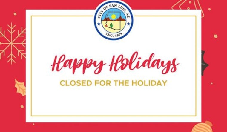 San Luis City Offices to Close for Christmas with Essential Services Continuing Uninterrupted