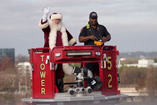Sandy Springs Firefighters Elevate Holiday Cheer with Rappel Drills at Children's Healthcare of Atlanta
