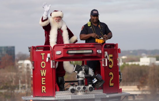 Sandy Springs Firefighters Elevate Holiday Cheer with Rappel Drills at Children's Healthcare of Atlanta