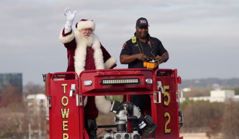 Sandy Springs Firefighters Elevate Holiday Cheer with Rappel Drills at Children's Healthcare of Atlanta