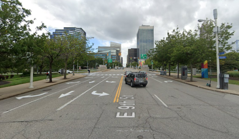 Sizable Sinkhole Prompts Closure of E. 9th Street in Cleveland, Detours in Place as Repairs Commence