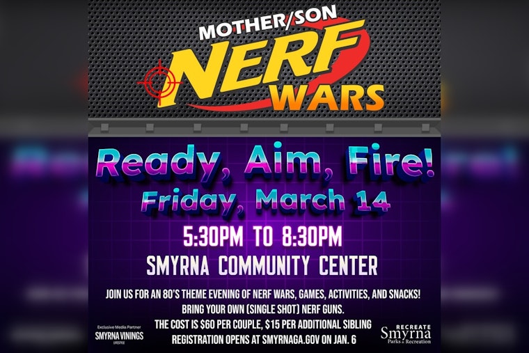 Smyrna Set to Relive '80s with Mother-Son Nerf Wars at Community Center